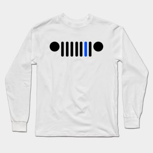 Jeep Police Blue Line Flag, Funny Design US Flag Gift Long Sleeve T-Shirt